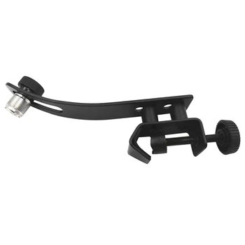 

New Adjustable Shockproof Metal Drum Rim microphone Clip for microphone Clamps Holder with Groove Gear