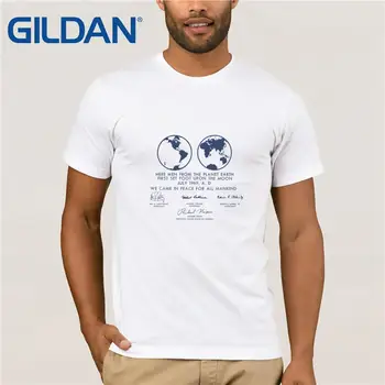 

2020 Newest Fashion Apollo 11 Lunar Plaque Dark Eu - Hey Men From The Planet Standard Unisex T-Shirt 100% Cotton Tee Shirt