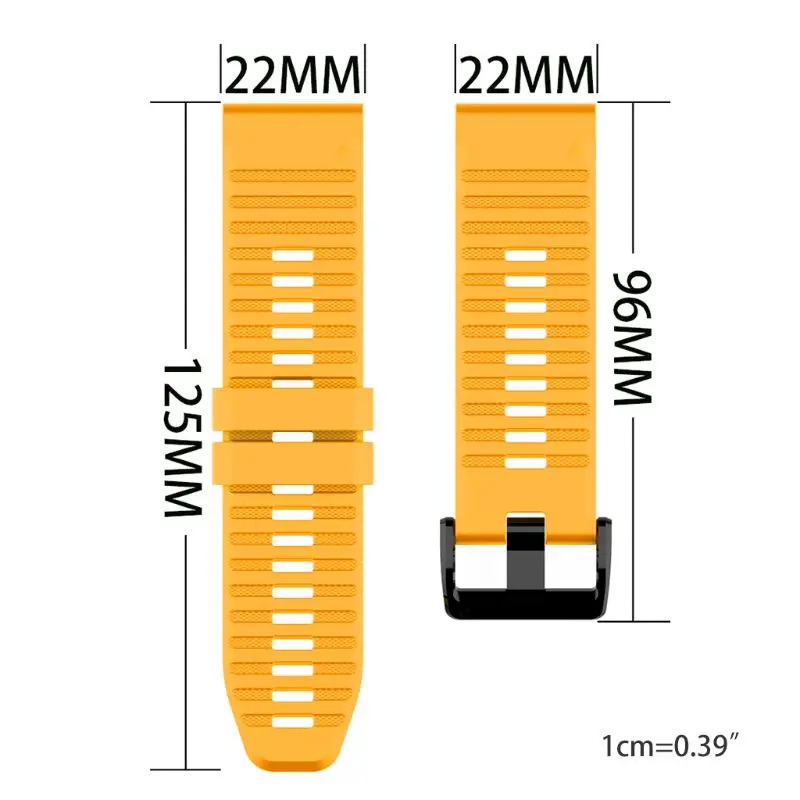 22mm Watch Strap Silicone Wrist Band for Gar-min Fenix6/5/5Plus/Forerunner 935