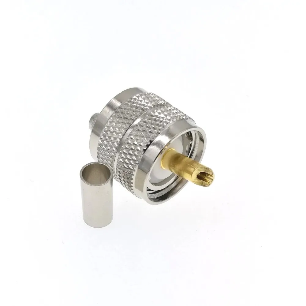 50 шт. разъем PL259 UHF контактный штекер обжимные клещи для RG58 RG142 LMR195 RG400 кабель