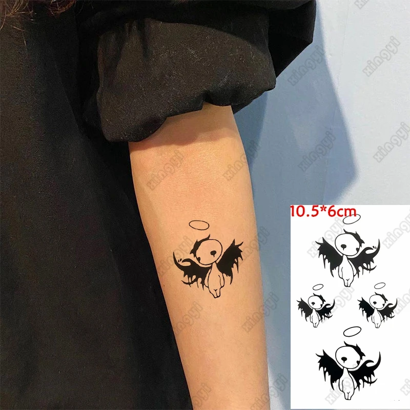 Waterproof Temporary Tattoo Sticker Small Angel Wing Flash Tatoo Cute Love  Heart Finger Wrist Fake Tatto for Body Art Women Men|Temporary Tattoos| -  AliExpress