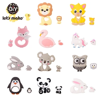 

Let'S Make 2Pc/Set Silicone Teether Baby Toddler Toys Accessories For Pacifier Chain Rattle For Baby Teether