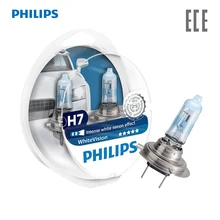 PHILIPS H7 12V 60/55W WhiteVision Ultra лампа для автомобильных фар 4200K яркий белый свет Галогенные 12972WVUSM