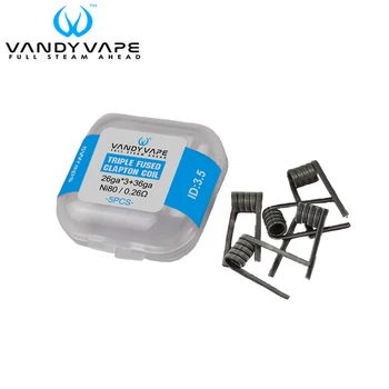 

5pcs-20pcs Vandy Vape MATO Wire Triple Fused Clapton Coil 26ga*3+36ga Ni80 0.26ohm For E Cigarette Vandyvape MATO RDTA Tank