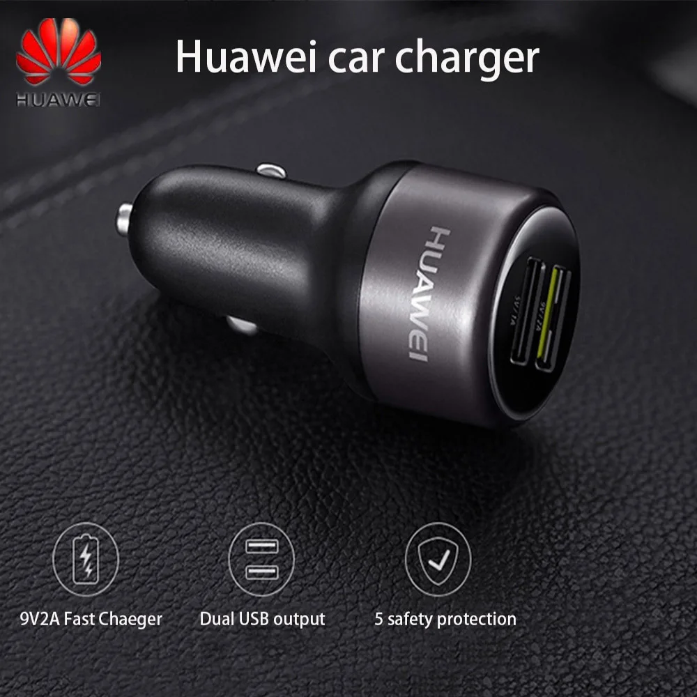 

Original Huawei Quick Car charger CP3118W Fast Adapter &Micro usb Cable For P10 P9 P8 Lite Mate 7 8 20 Lite Nova 2i