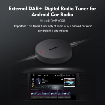 

DAB008 DAB Box Digital Audio Broadcast Receiver Box Car Radio Antenna Tuner Receiver Car Stereos for Car Radio Android 5.1 Above