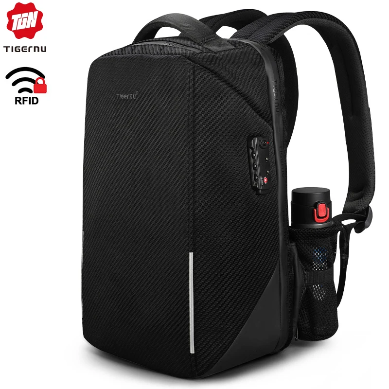  Tigernu RFID 15.6inch Laptop Backpack TSA Lock Anti Theft Splashproof Business Men Backpacks Bag fo - 32976754154