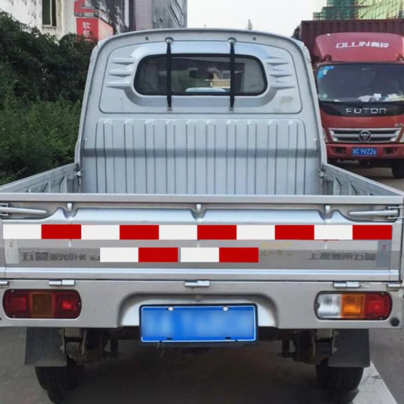 5 шт. автомобильные отражающие наклейки Предупреждение ющая лента светоотражающая, для грузовиков автомобильные принадлежности безопасность ночного вождения безопасная Красная белая наклейка 5*30 см