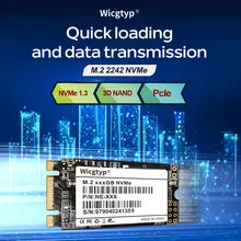 Wicgtyp – disque dur interne SSD, M.2, PCIe NVME, avec capacité de 128 go, 256 go, 512 go, 2242 go, 1 to, NGFF, pour ordinateur de bureau, pc portable 