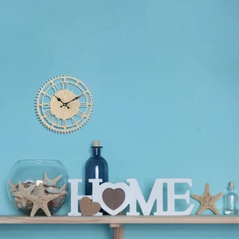 

Household Retro Wooden Wall Clock Vintage Rustic Country Round Decorative Clock Retro Style Wall Clock For Festival Home Decor/