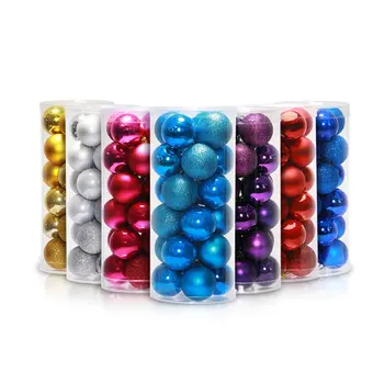 

24 PCS 4cm 6cm 8cm Modern Shiny Christmas Tree Ball Baubles Party Wedding Hanging Ornament Christmas Decoration Supplies