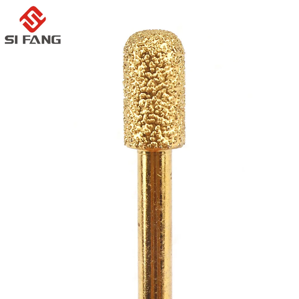 20 stücke 1/4 "Dia Gelötete Gerade Diamant Router Bit 6*8mm diamant schleifen kopf verwendung für Marmor granit Rand Profiling/Schneiden – Detail 8