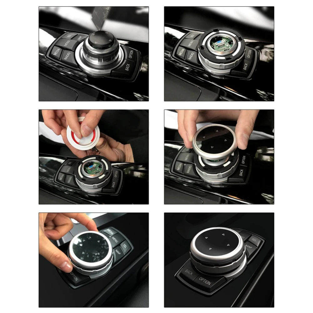 Автомобиль большой Мульти Медиа ручка Накладка черная кнопка для BMW F10 F20 F30 iDrive высокое качество