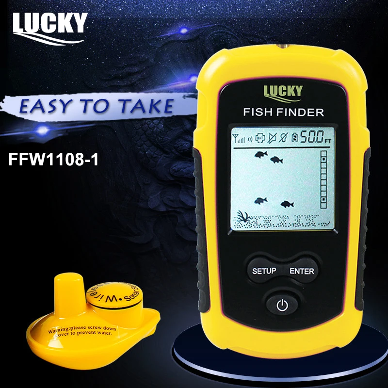 LUCKY FFCW1108-1 & FFW1108-1 Portable Echo Sounder Sonar Depth Ocean River Wireless Fish Finder