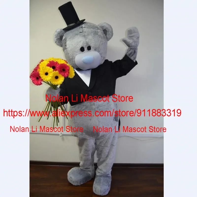 

Hot Sale Teddy Bear Mascot Costume Cartoon Anime Cosplay Dress Christmas Halloween Birthday Party Adult Size by1070