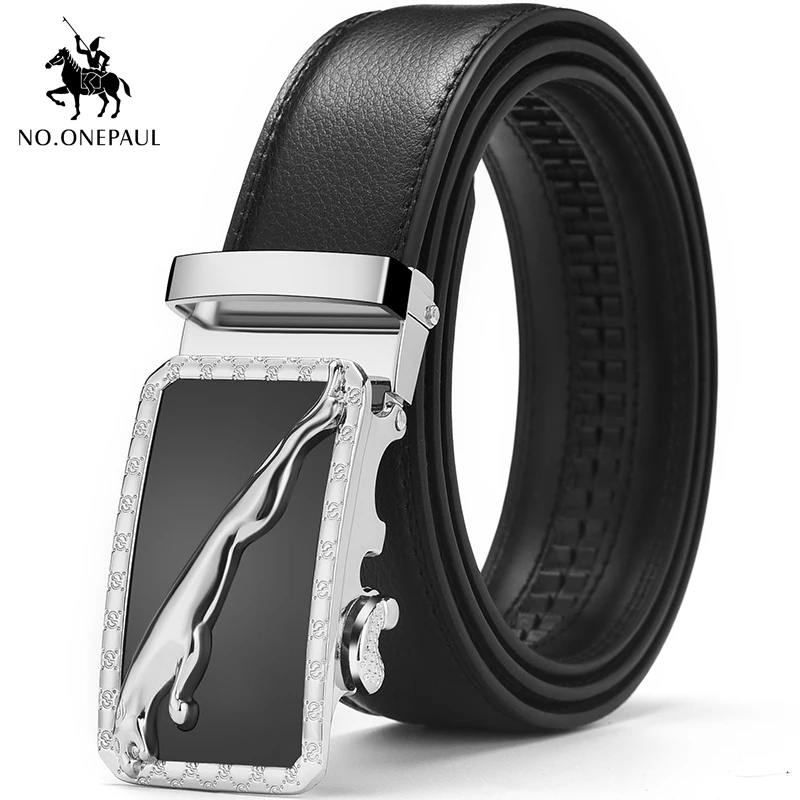 

NO.ONEPAUL China famous brand men's belt belt leather material business men preferred high quality automatic buckle student belt