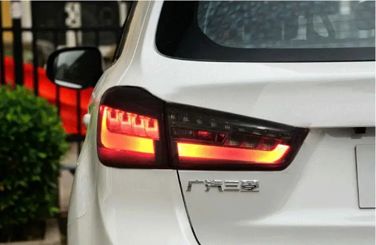 Автомобильный светодиодный задний фонарь для Мицубиси ASX RVR 2011- задний ходовой свет+ Тормозная лампа+ обратный+ Динамический сигнал поворота