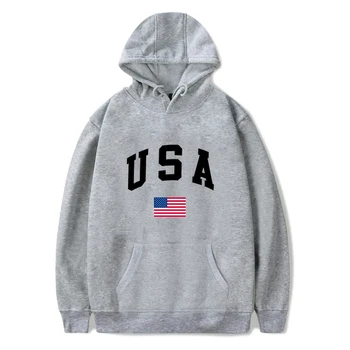 

USA America Flag Boys Girls Sweatshirt Casual Hooded Printed Popular Fleece Kids Jacket Sweatshirt Streewear Baby Child Clothing