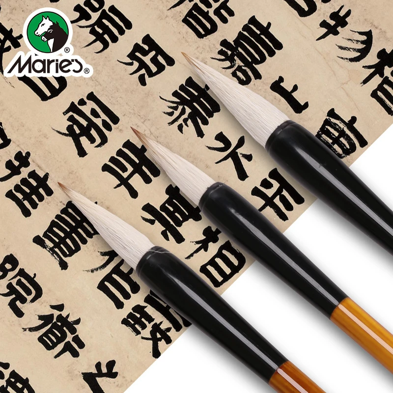 Maries Mixed Hair Chinese Painting Calligraphy Brushes Mixture of Wolf's and Goat's Hair Writing Brush Pen Art Supplies maries 12 18 24 colors professional oil paints colors painting drawing pigments art supplies art set oil painting set