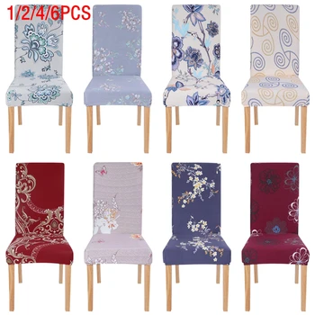 

1/2/4/6pcs Flower Printing Stretch Chair Cover Big Elastic Seat Chair Covers Slipcovers Room Restaurant Hotel Home Decor