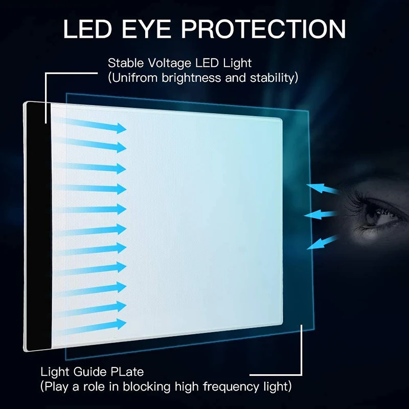 Almofada de Luz para Pintura Caixa de Luz Stepless Escurecimento Led Diamante Artcraft Rastreamento Digital Comprimidos Desenho Tablet a5 - a4 a3 a2 6 A5 a4 a3 a2 stepless escurecimento led