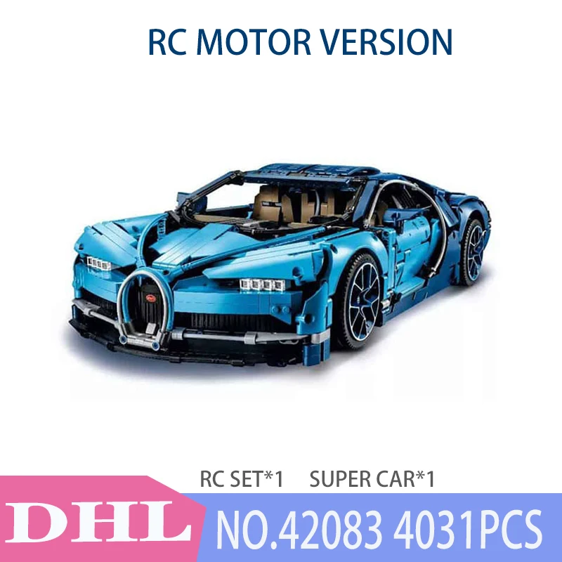 Блоки Decool Bugatti Chirons совместимые 20086 IegoSet Technic Voiture 42083 Строительные кирпичи развивающая игрушка подарок для ребенка - Цвет: WITH RC