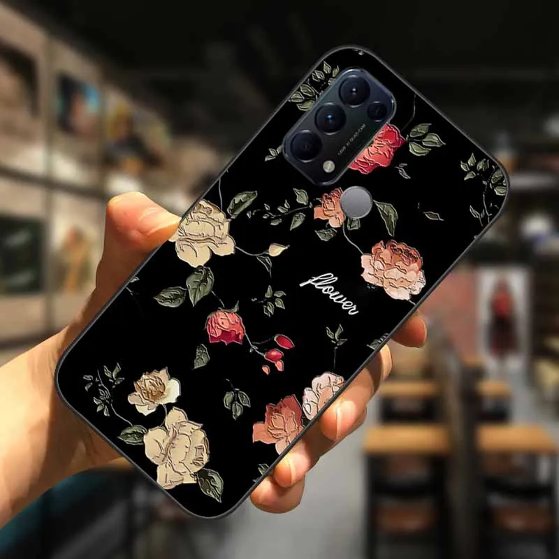 For Oppo Reno5 A Case 3D Blossom Emboss Silicone Phone Cover for OPPO Reno 5A Cases Reno5A 5 A Soft Relief Coque Flower Funda cases for oppo Cases For OPPO