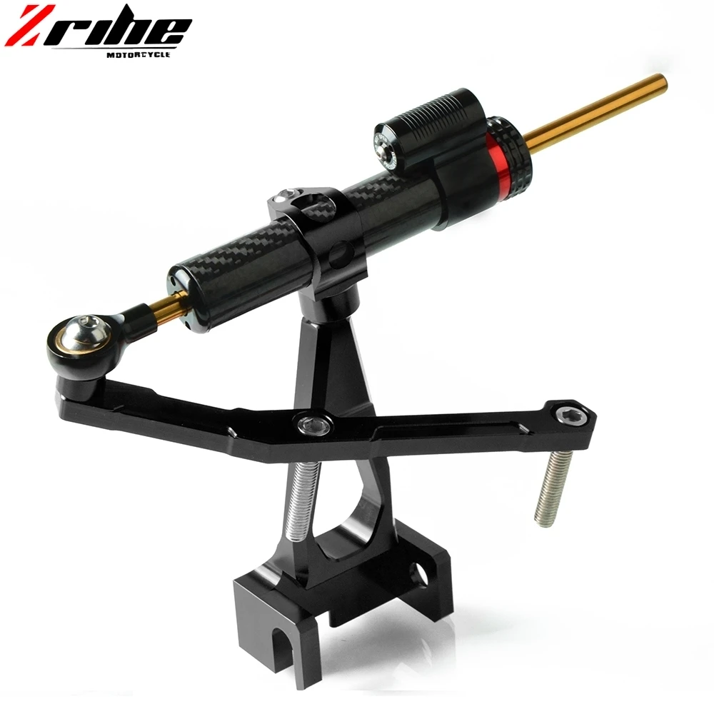 black black MT-09 MT09 мотоцикла с ЧПУ рулевого управления стабилизации гаситель кронштейн для YAMAHA MT-09 MT09 FZ09 FZ-09 2013 - Color: black black