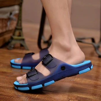 

Male Slippers Summer Beach Slippers Men Shoes Men Flats Sandals Casual Men's Shoes Thicken Anti Slip Open Toe Flip Flops