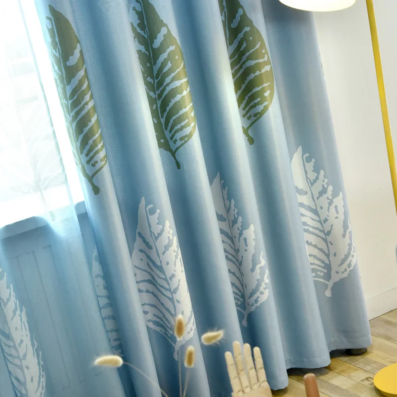 [Byetee] листья затенение готовые шторы из затемненной ткани для современной спальни гостиной Дети толстые занавески, шторы Шамбре