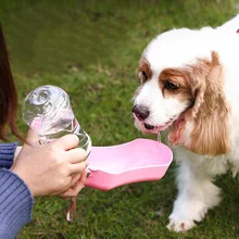 Foldable Plastic Pet Puppy Drinking Feeder Cup Portable Outdoor Travel Dog Cats Bowl 518ml and 280ml For Small Medium Large Dogs
