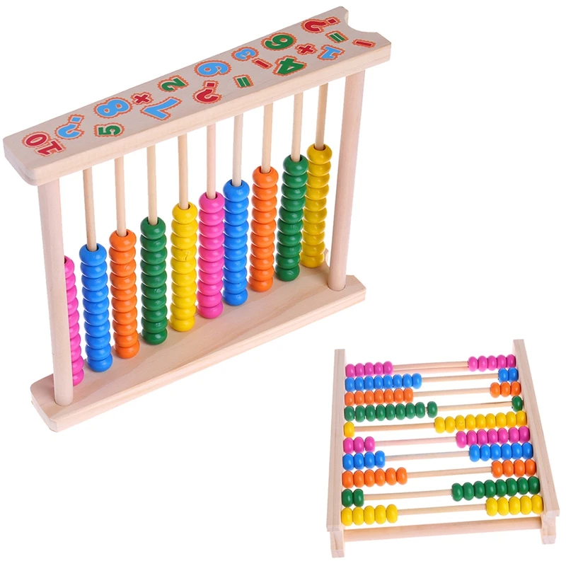 Abacus деревянный шарик Математика подсчет Обучающие 10 баров для раннего обучения игрушки 72XC