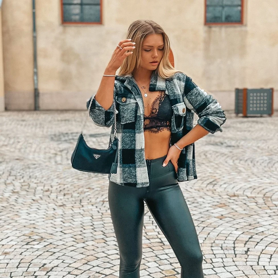 

Melody black leather stretch pants womens black faux leather pu high waisted pants wet look jogger pants