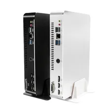 Micro fanless mini computador minipc windows 10/linux desktop gaming pc intel E3-1231V3 placa dedicada gtx1650 gráficos 4k hdmi