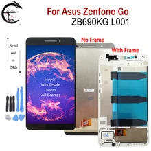 Bloc écran tactile LCD de remplacement, 6.9 pouces, avec châssis, pour ASUS ZenFone Go ZB690KG L001=