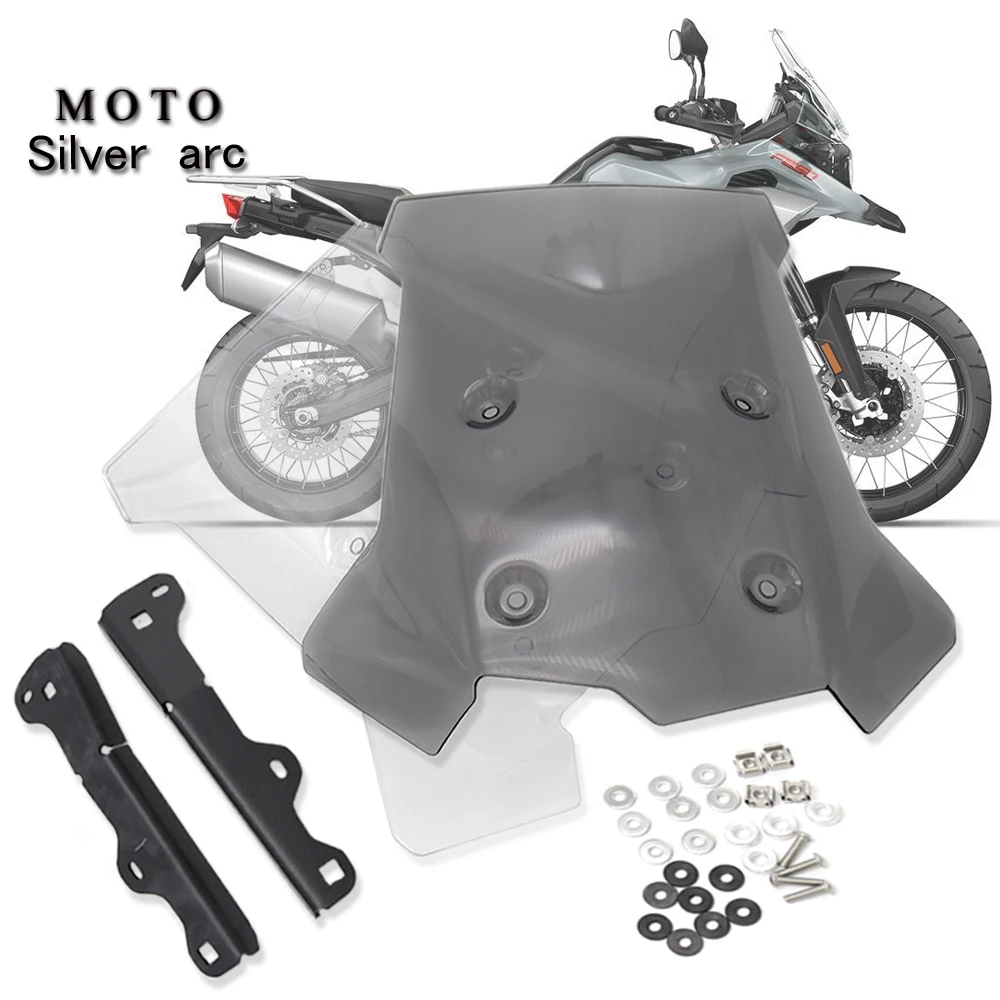 

motorcycle front windshield windscreen + sun visor holder for BMW F750GS F850GS F 750 F 850 GS 2018 2019 Acrylic Transparent