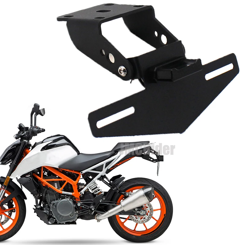 Для KTM RC390 Duke 250 390 мотоцикла с ЧПУ хвост предохранительный нейтрализатор держатель номерного знака пластины с светодиодный светильник