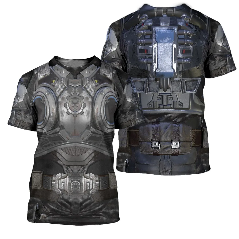 Griechische mittelalterliche Rüstung 3D-gedrucktes T-Shirt Harajuku Sommer Kurzarmhemd Ritter Straße Casual Unisex T-Shirt Tops DW0045 – Detail 10
