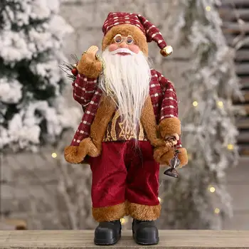 

Lovely Christmas Xmas Party Decorations Stand Santa Claus Doll Toy Ornament Kids Festival Gift Decoration