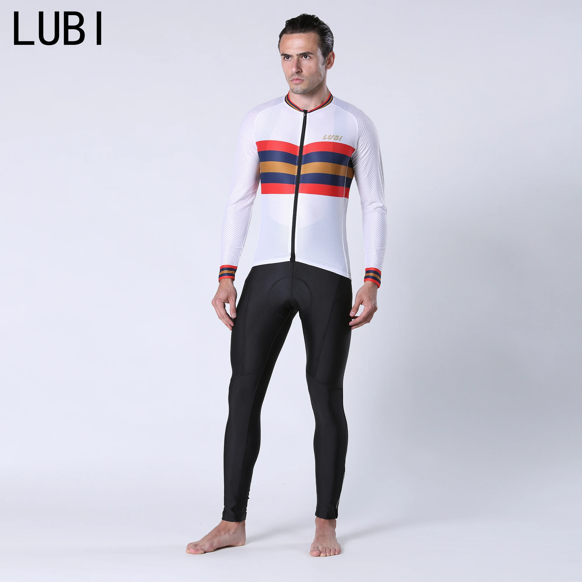 Мужской комплект одежды LUBI Pro для велоспорта одежда из Джерси с длинным рукавом