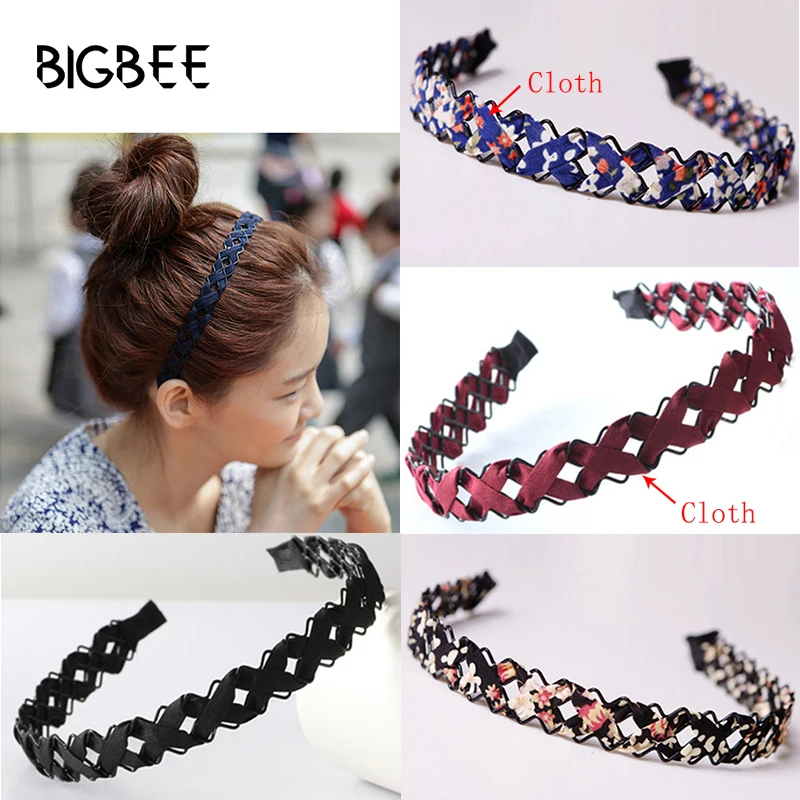 

New Fine Hollow Iron Wire Weave Cloth Mesh Headbands for Women Headwear hair Ties Fashion Hair Accessories Headband Bandana Gift