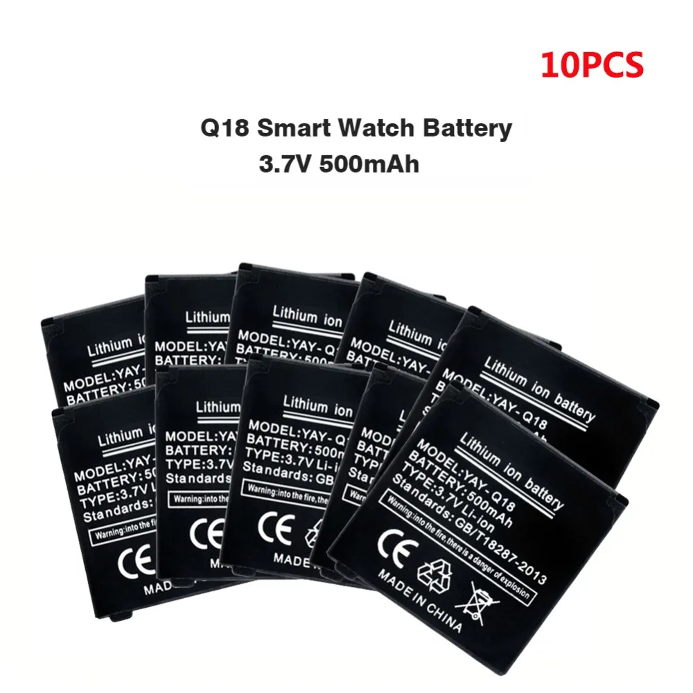 5/10Pcs Li-Po Lithium Li-polymer Batteries 3.7V 500mAh Rechargeable Li-ion Polymer Battery Spare for Q18 Smart Watch