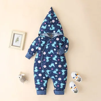 

New Born Infant Winter Clothing Baby Girl Romper Cute Dinosaur Cartoon Pajama Romper Baby Boy Clothes Kids Newborn Girl Outfit