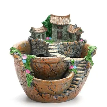 

Creative Models Garden Succulent Flower Pot Micro Landscape Resin Pots Crafts Desktop Ornaments Garden Supplies Decoration