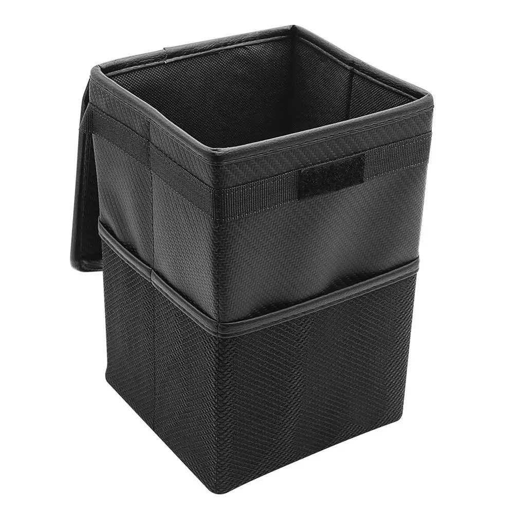 Черный Car Trash Organizer Automobiles Storage Bag Auto Door Seat Back Trash Bin for Travel Picnic Travel Dustbin Portable Trash Bin - Название цвета: Черный