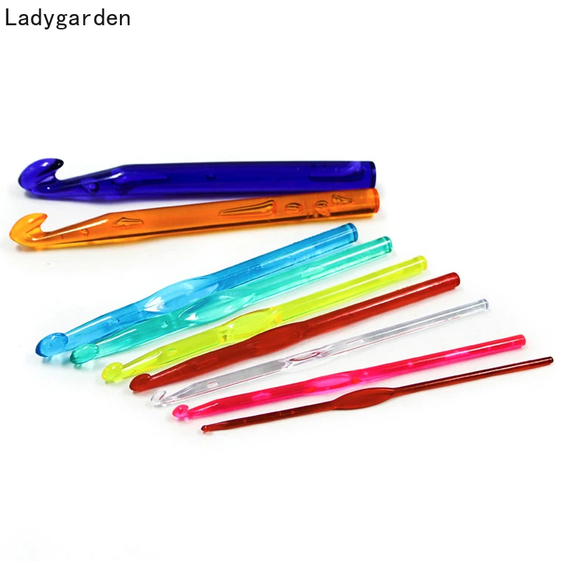 

12 шт. в упаковке, на Возраст 3-15 мм Пластик вязальные крючки ручка Вязание Иглы Weave Craft Пряжа Швейные аксессуары для рукоделия пряжи швейные иглы