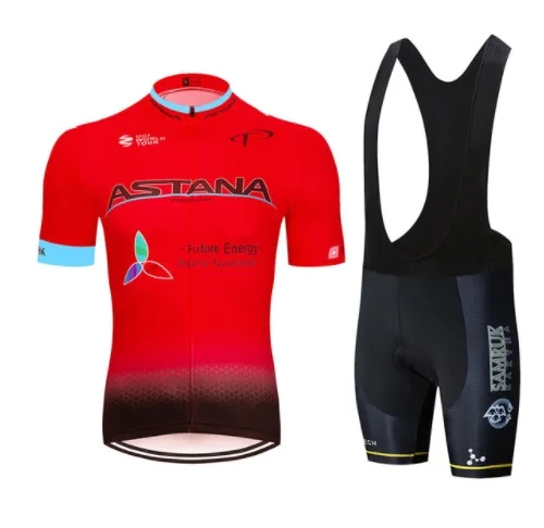 Nieuwe negro equipo ASTANA pro Ciclismo джерси 9D гелевая накладка fiet pantalones cortos conjunto mannen Ropa Ciclismo fietsen Mail - Цвет: 8