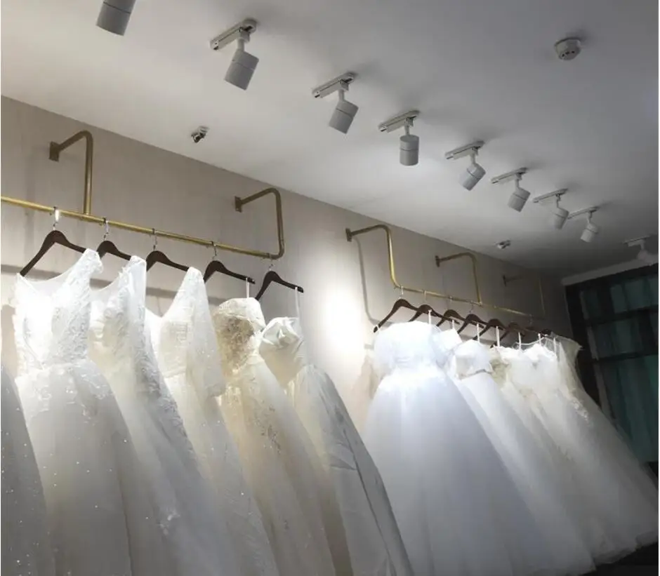 Wedding dress display rack clothing store dress display rack