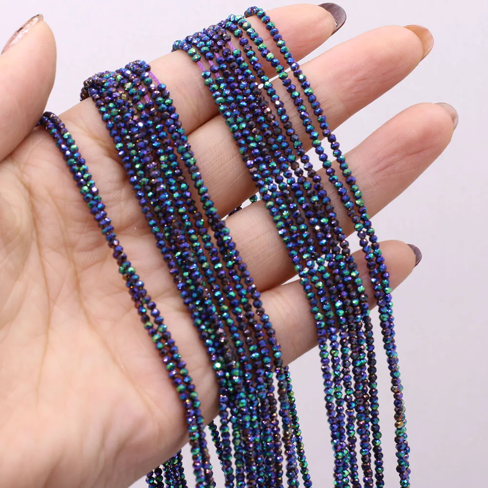 Natural Stone Shiny Spinel Beads Small Faceted Quartzs Bead for Jewelry Making Diy Necklace Bracelet Accessories 14inch