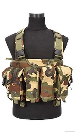 Многофункциональный тактический жилет CS AK Magazine Chest Rig Carry - Цвет: Woodland camo